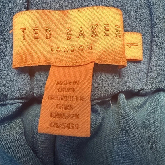 Ted Baker Women's Size 1/ US 4 Blue Floral Melma Harmony Accordion Pleat Dress - Picture 8 of 9